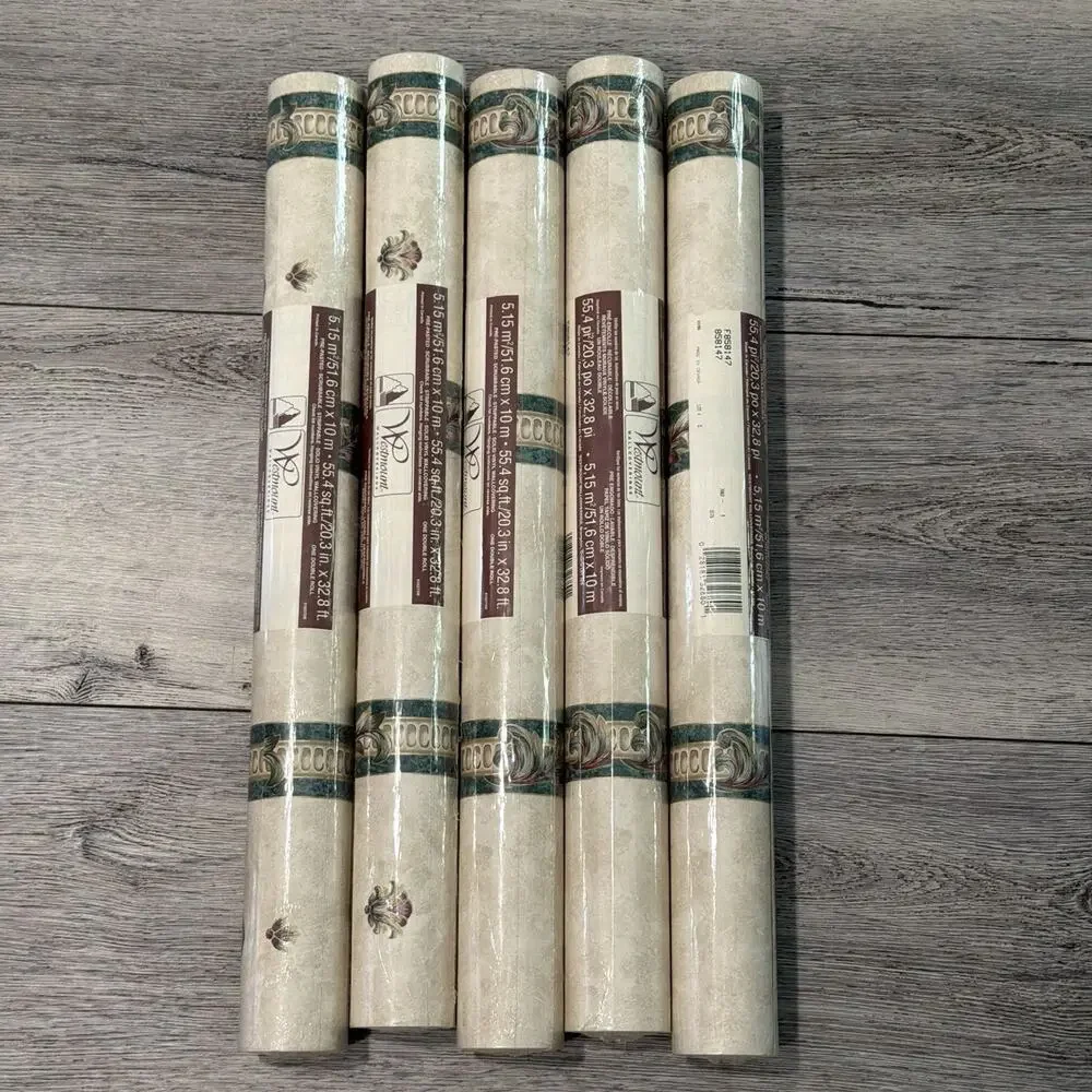 5 rolls 90s Westmount Wallcovering Wallpaper Faux Finish Tuscan Country Floral
